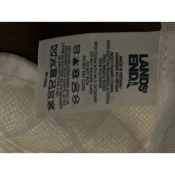 Land’s End Canvas Getaway Duffle Bag Antique Alabaster Pink Glen Plaid Travel - Picture 16 of 16